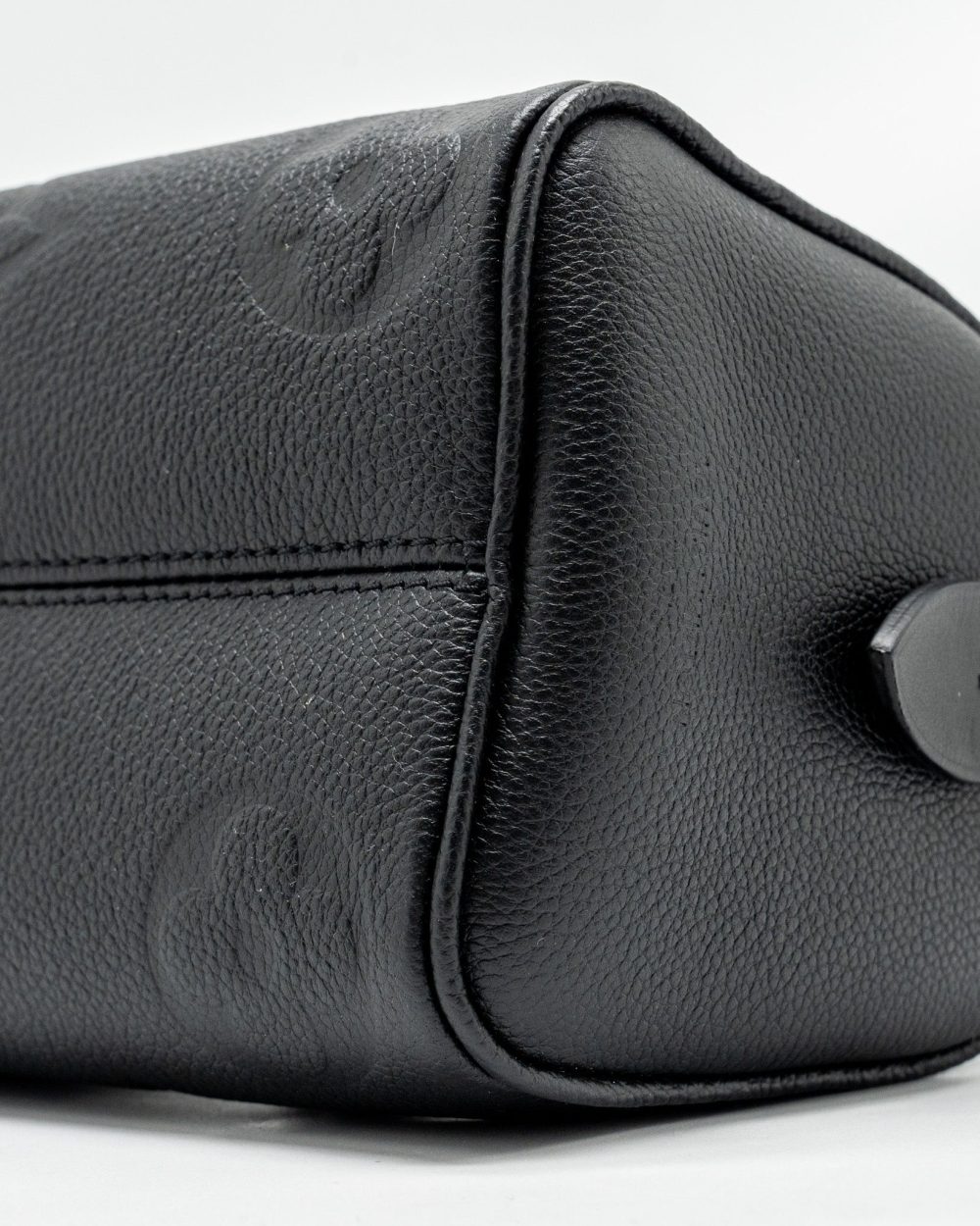 AAA Replica Louis Vuitton LV SPEEDY 20 BANDOULIERE MONOGRAM EMPREINTE BLACK GHW