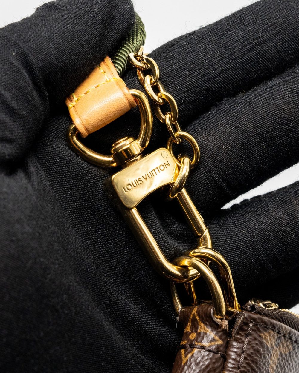 AAA Replica Louis Vuitton LV MULTI POCHETTE MONOGRAM CANVAS / KHAKI STRAP GHW