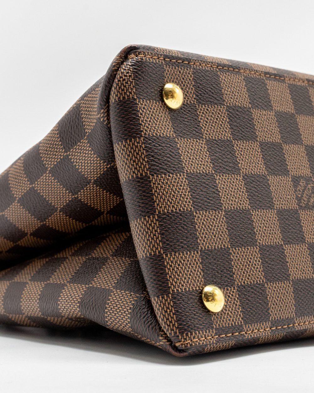 AAA Replica Louis Vuitton LV RIVERSIDE TOTE BAG DAMIER EBENE CANVAS RED/BROWN GHW