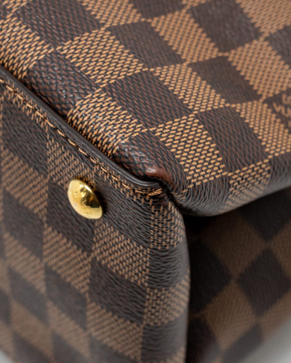 AAA Replica Louis Vuitton LV RIVERSIDE TOTE BAG DAMIER EBENE CANVAS RED/BROWN GHW