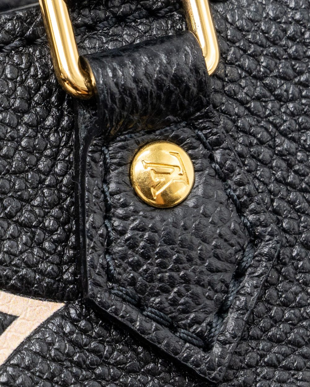 AAA Replica Louis Vuitton LV PETIT SAC PLAT MONOGRAM EMPREINTE BLACK/ BEIGE GHW (NEW VERSION)