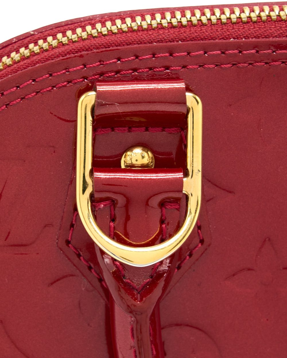 AAA Replica Louis Vuitton LV ALMA BB PATENT RED GHW