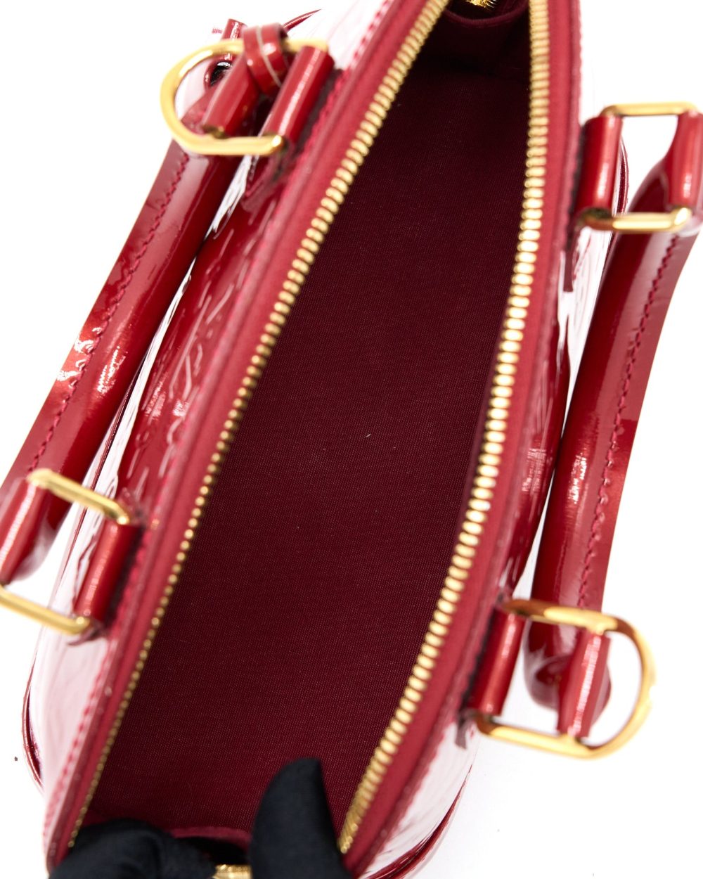 AAA Replica Louis Vuitton LV ALMA BB PATENT RED GHW