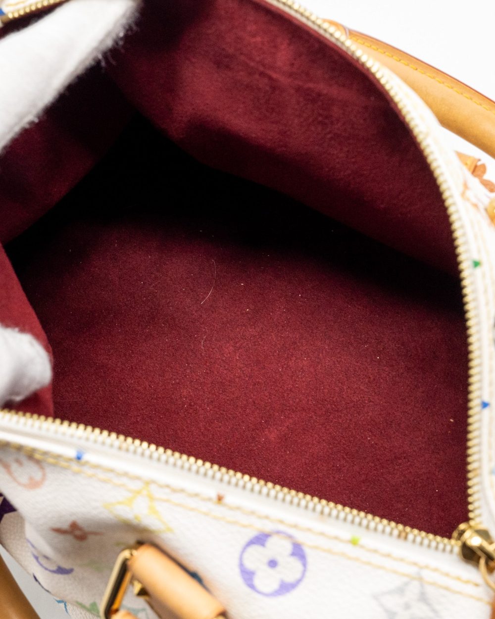 AAA Replica Louis Vuitton LV SPEEDY 30 MONOGRAM CANVAS WHITE MULTICOLOUR GHW