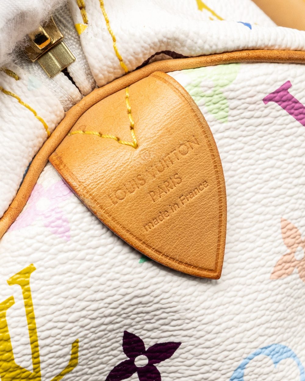 AAA Replica Louis Vuitton LV SPEEDY 30 MONOGRAM CANVAS WHITE MULTICOLOUR GHW