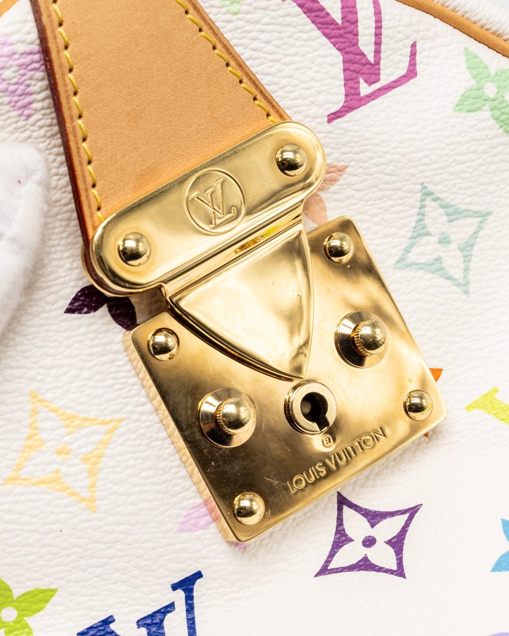 AAA Replica Louis Vuitton LV SPEEDY 30 MONOGRAM CANVAS WHITE MULTICOLOUR GHW