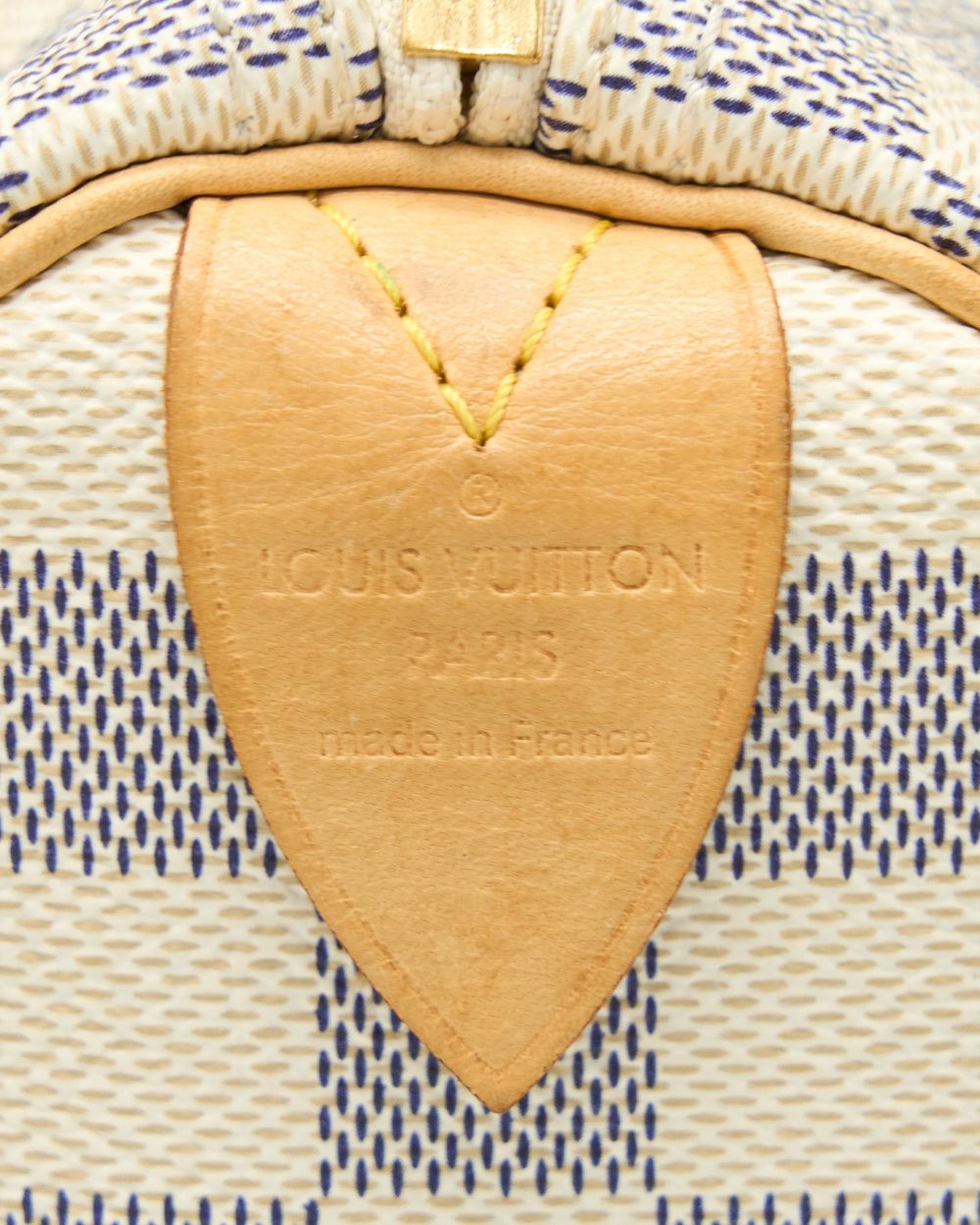 AAA Replica Louis Vuitton LV SPEEDY 25 DAMIER AZUR CANVAS GHW