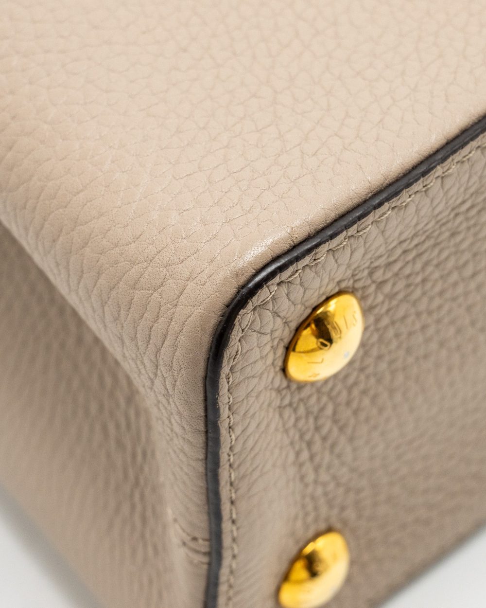 AAA Replica Louis Vuitton LV CAPUCINES PM CALFSKIN GREY GHW