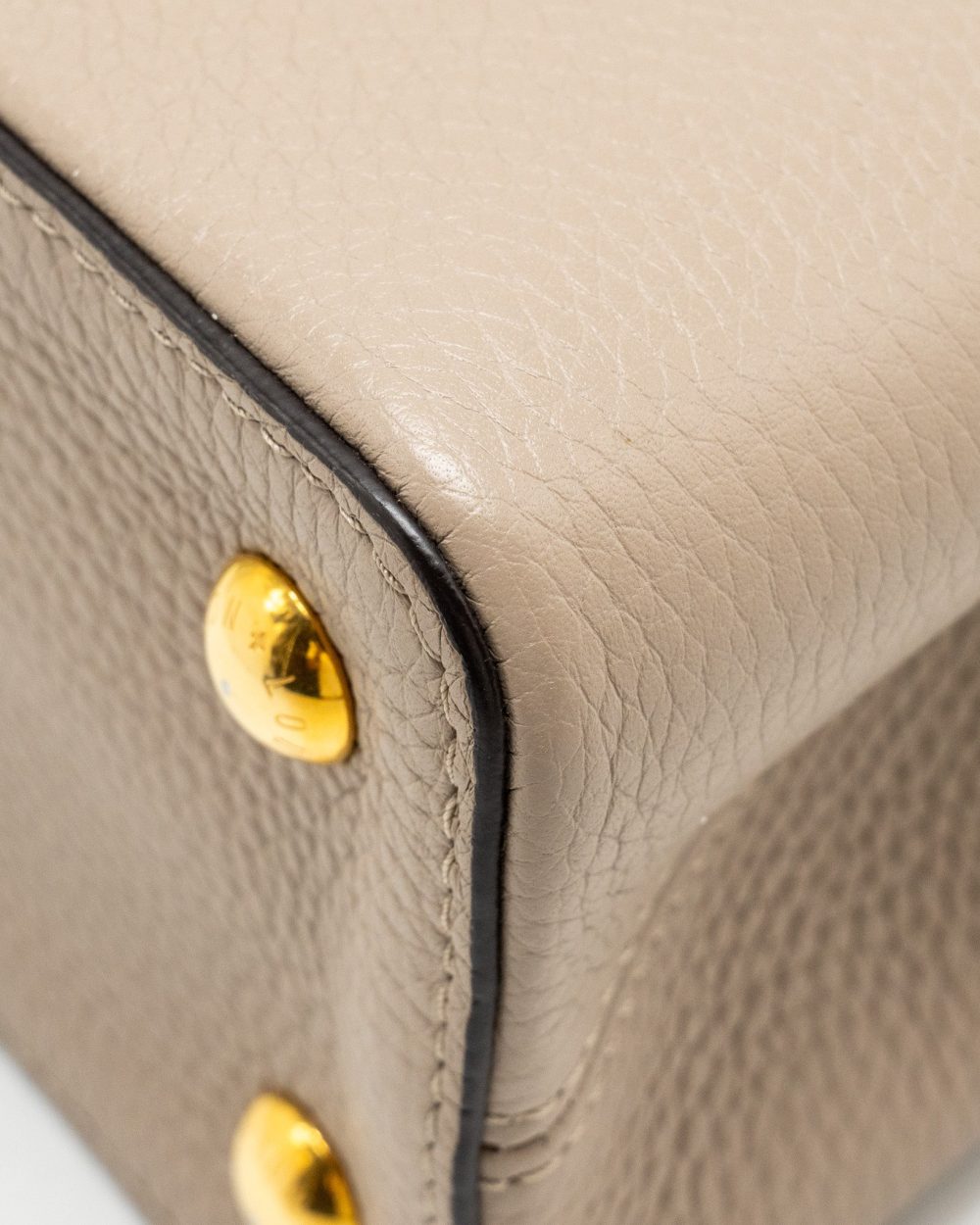 AAA Replica Louis Vuitton LV CAPUCINES PM CALFSKIN GREY GHW