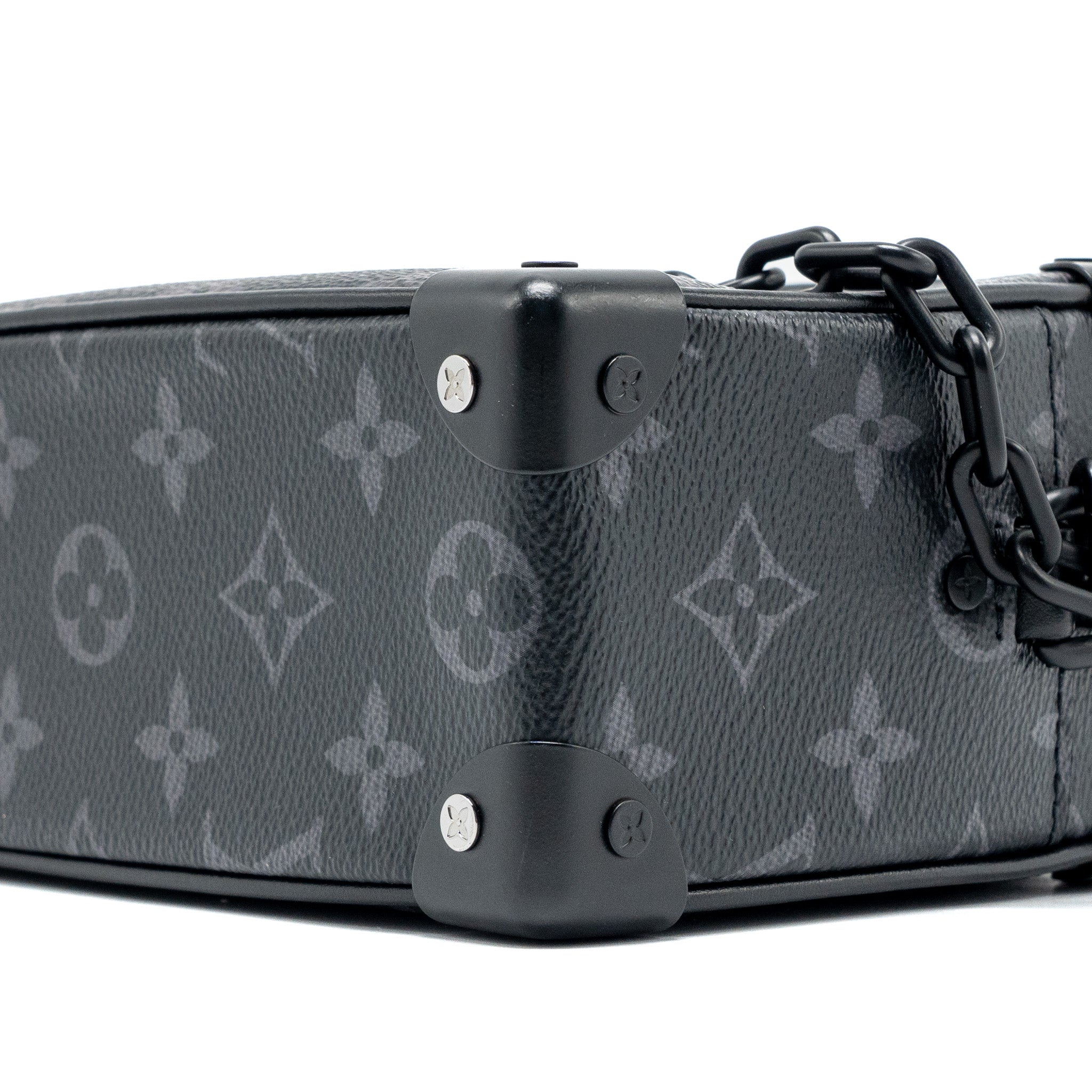 AAA Replica Louis Vuitton LV MINI SOFT TRUNK MONOGRAM ECLIPSE BLACK HARDWARE
