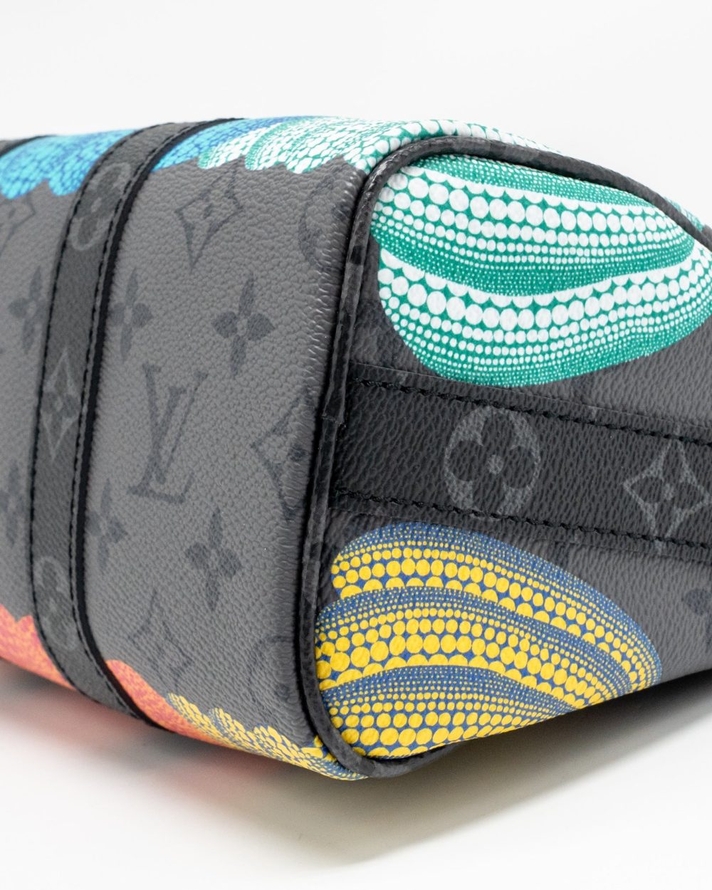 AAA Replica Louis Vuitton LV X YAYOI KUSAMA KEEPALL BANDOULIERE 25 PUMPKIN MULTICOLOURED MONOGRAM CANVAS SHW