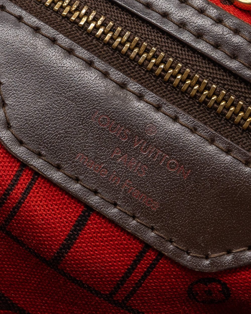 AAA Replica Louis Vuitton LV NEVERFULL DAMIER EBENE GM GHW