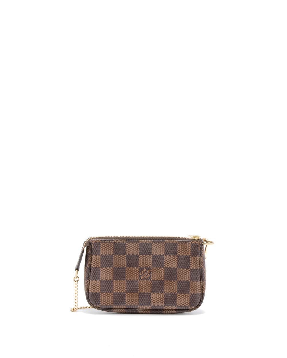 AAA Replica Louis Vuitton LV MINI POCHETTE ACCESSORIES DAMIER EBENE CANVAS GHW