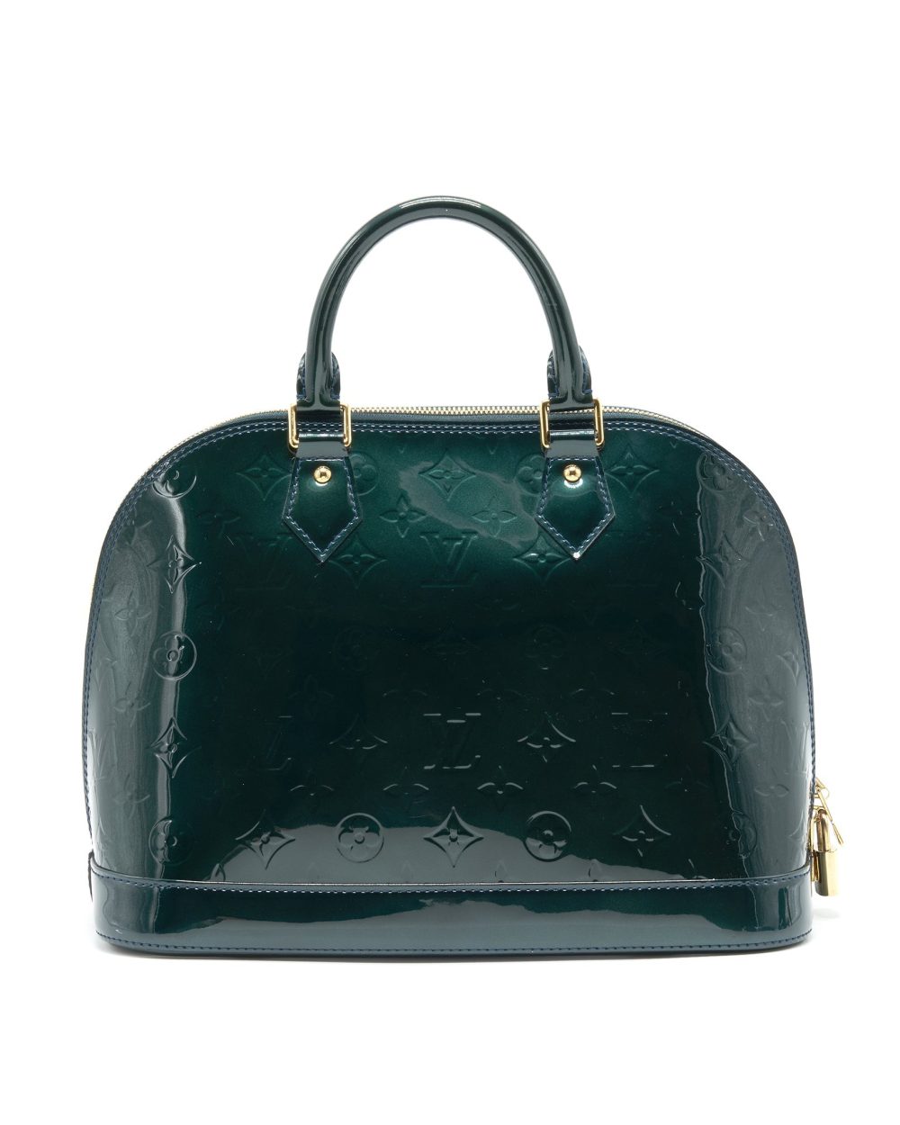 AAA Replica Louis Vuitton LV ALMA PM IN PATENT FORREST GREEN