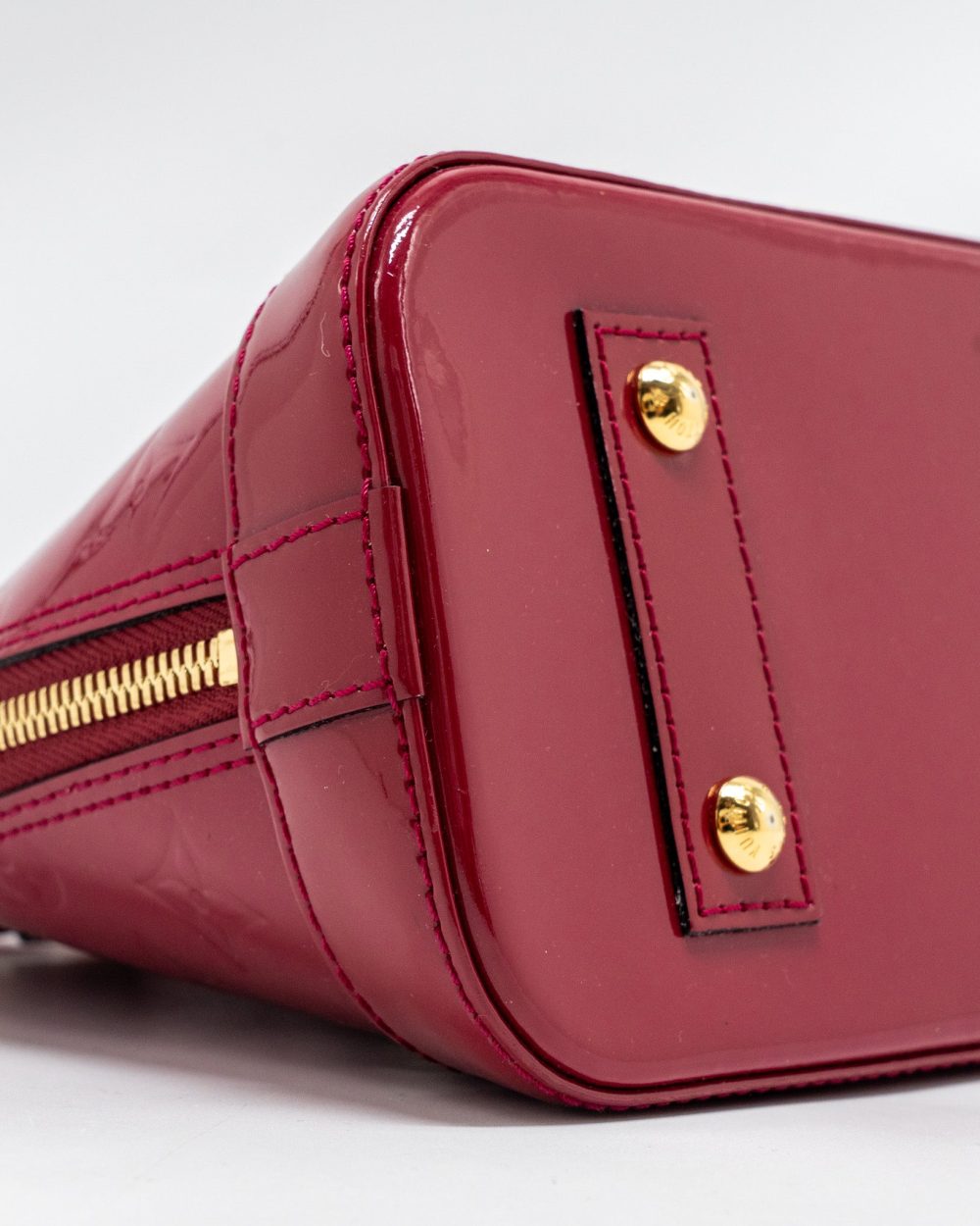 AAA Replica Louis Vuitton LV ALMA BB PATENT INDIAN ROSE GHW