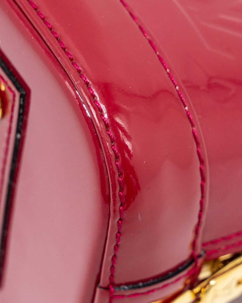 AAA Replica Louis Vuitton LV ALMA BB PATENT INDIAN ROSE GHW