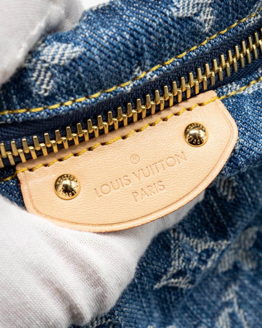 AAA Replica Louis Vuitton LV HILLS POCHETTE MONOGRAM DENIM BLUE GHW