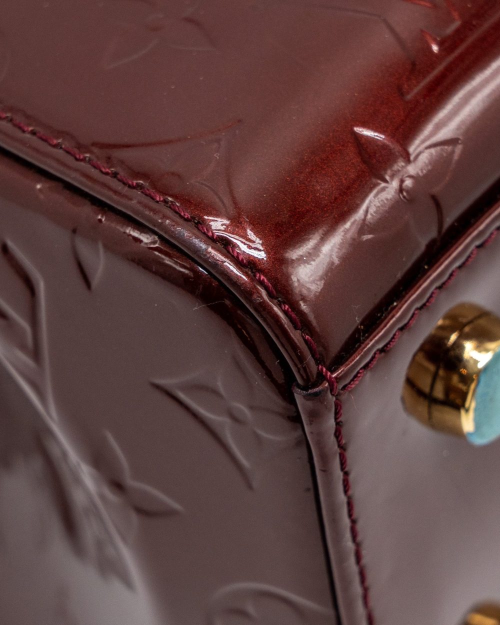 AAA Replica Louis Vuitton LV VERNIS BREA PATENT BURGUNDY AMARANTE GHW