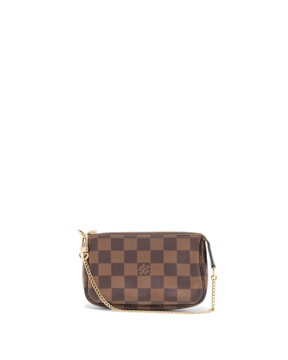 AAA Replica Louis Vuitton LV MINI POCHETTE ACCESSORIES DAMIER EBENE CANVAS GHW