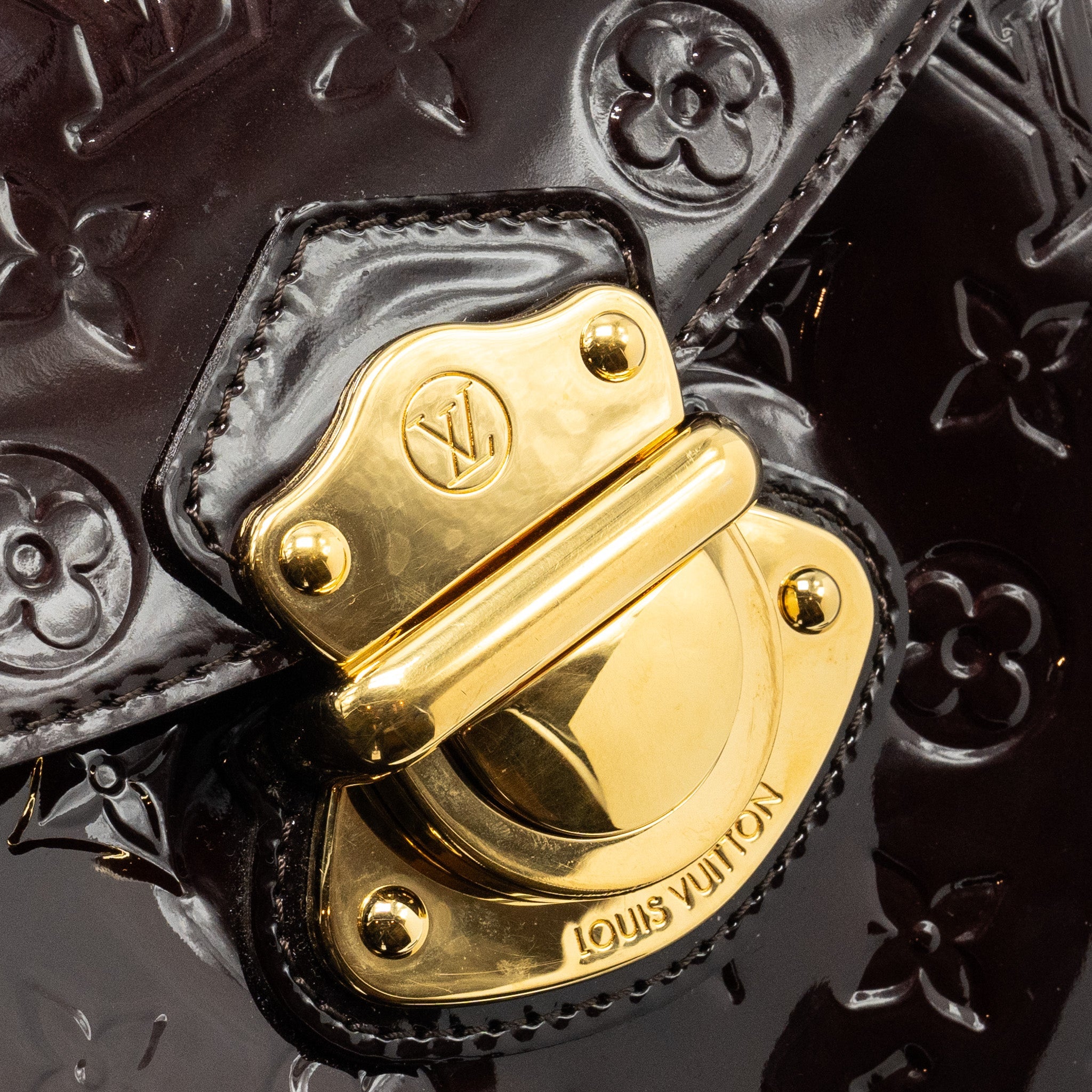 AAA Replica Louis Vuitton LV MIRANDA BAG MONOGRAM VERNIS AMARANTE GHW