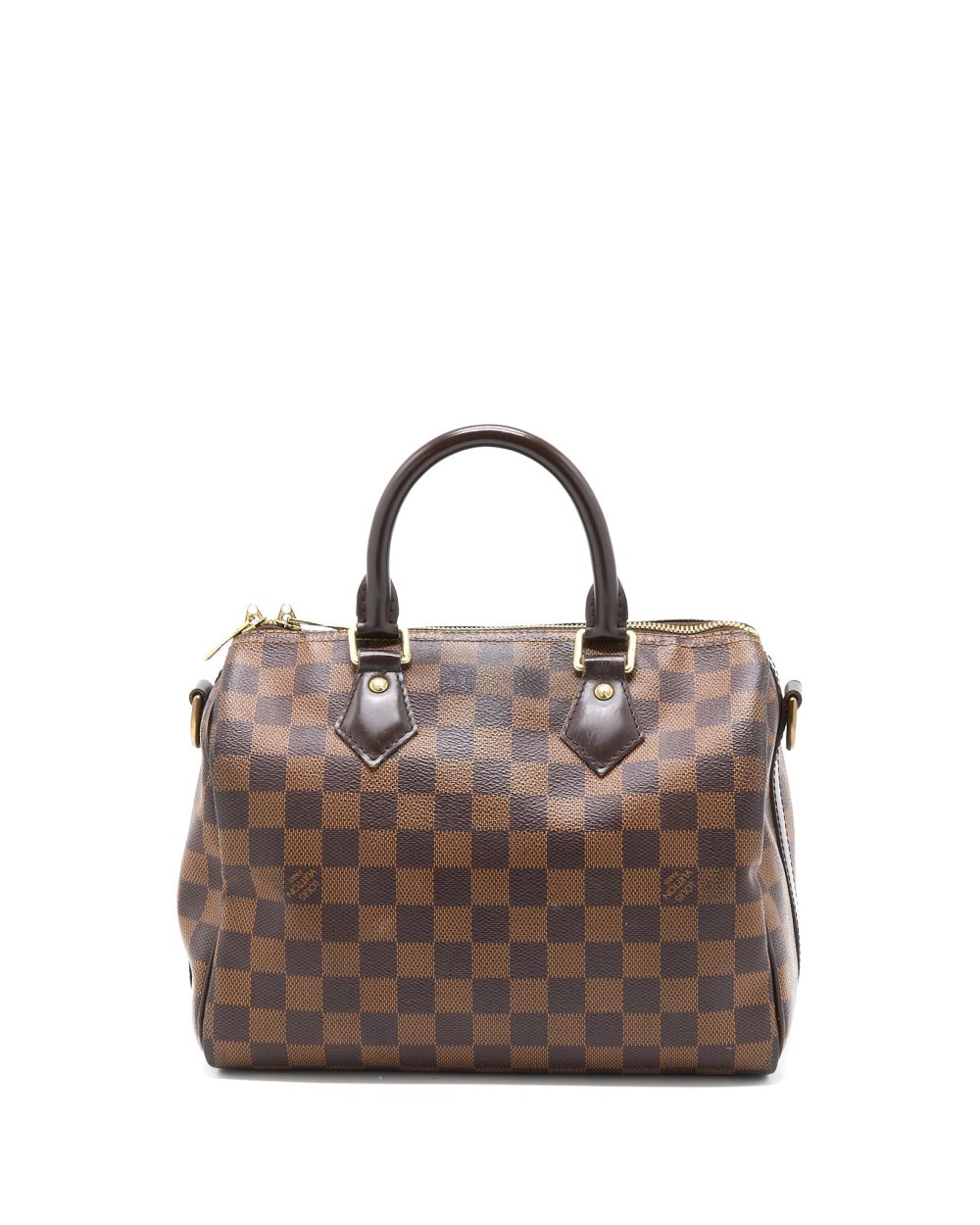 AAA Replica Louis Vuitton LV SPEEDY BANDOULIERE 25 DAMIER EBENE CANVAS GHW