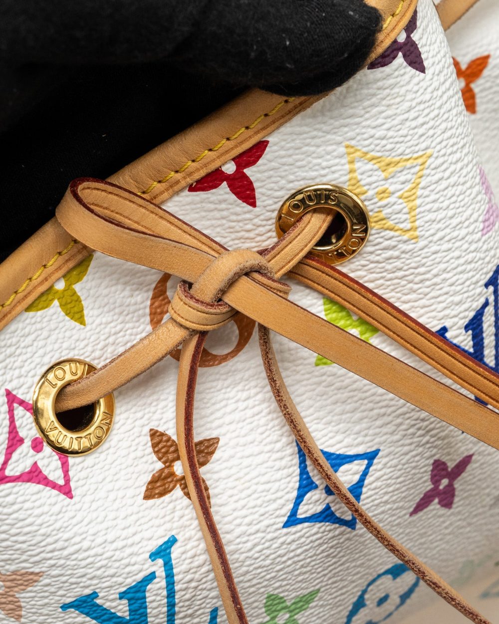 AAA Replica Louis Vuitton LV PETIT NOE WHITE MULTICOLOUR MONOGRAM CANVAS GHW