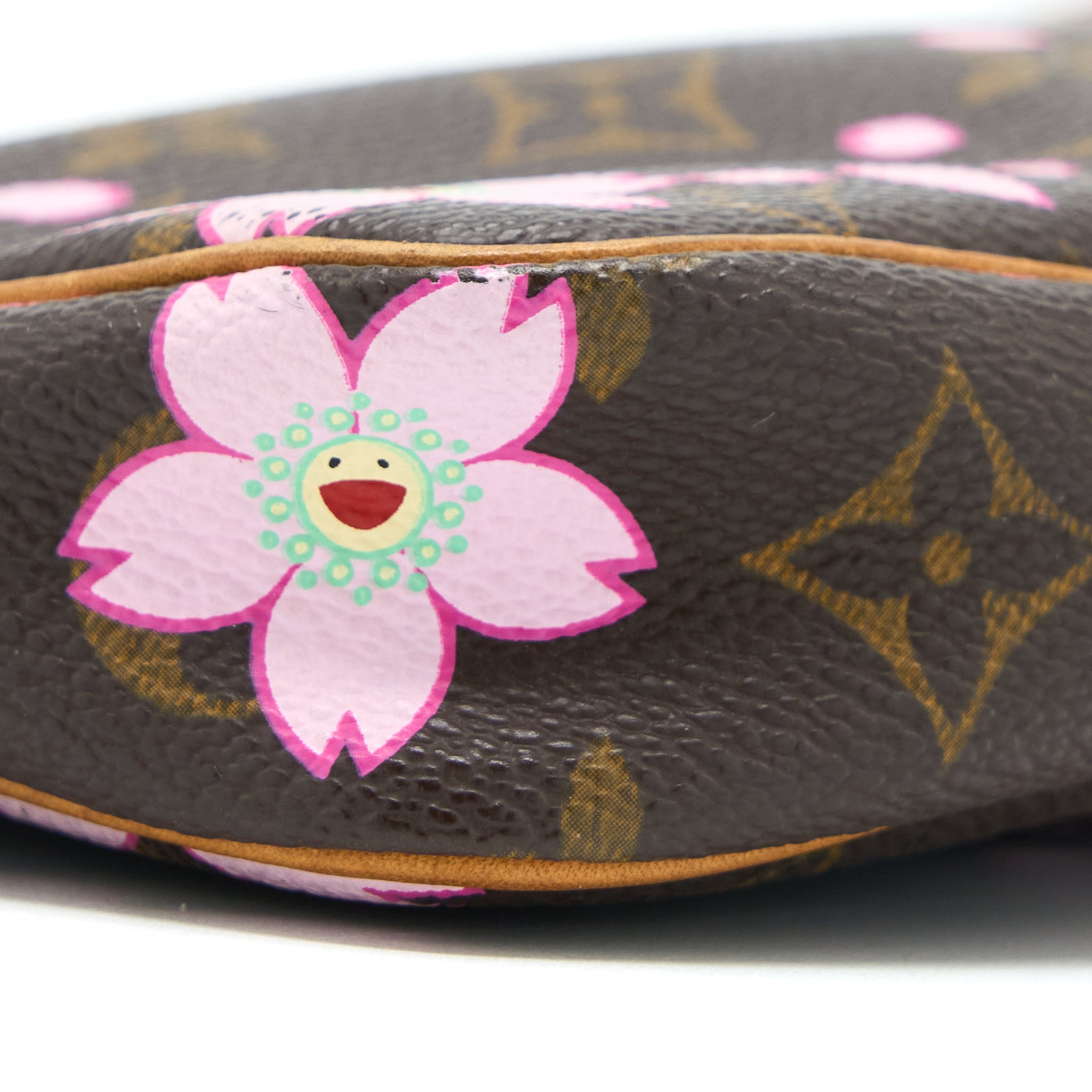 AAA Replica Louis Vuitton LV VINTAGE CHERRY BLOSSOM POCHETTE MONOGRAM CANVAS GHW
