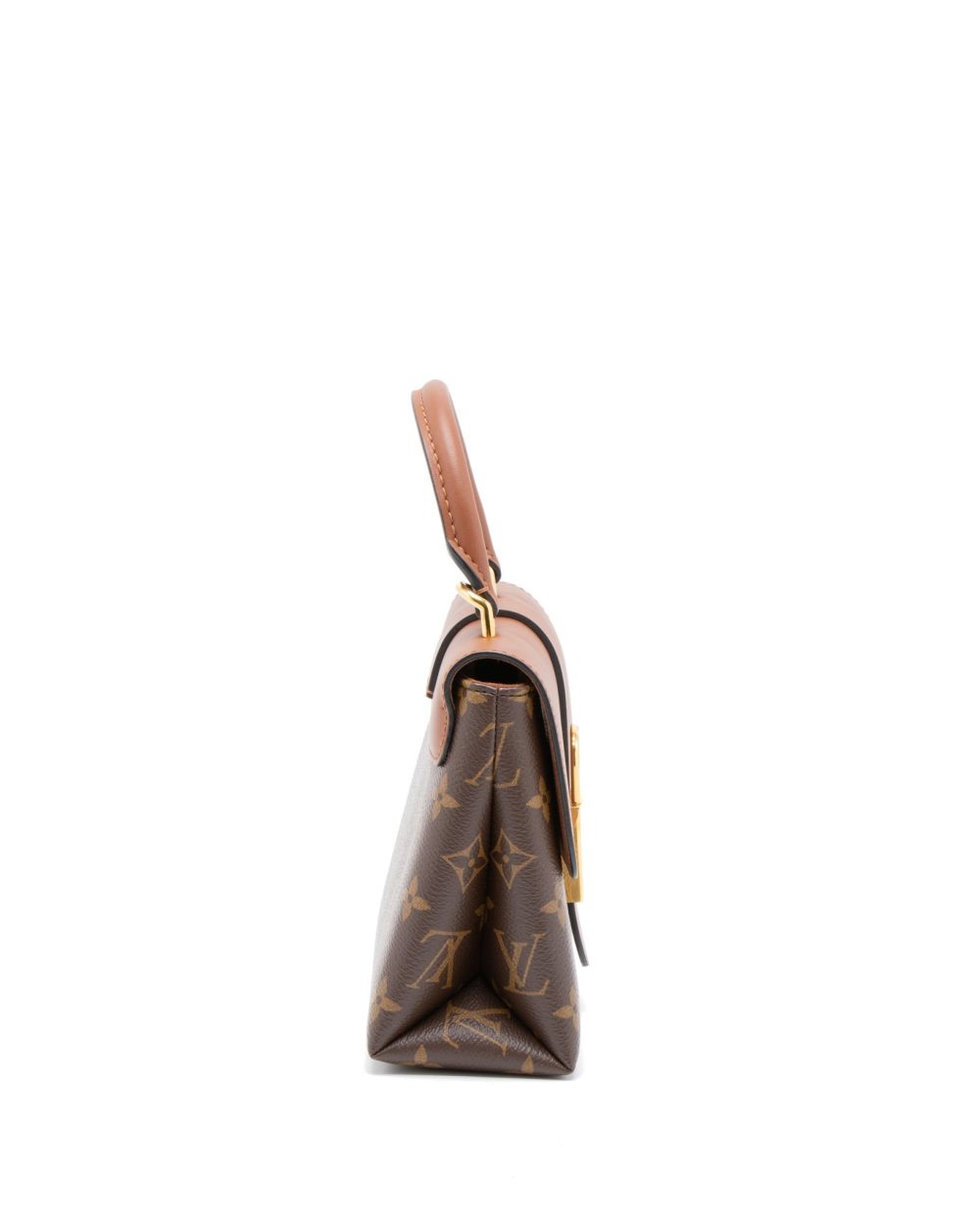 AAA Replica Louis Vuitton LV LOCKY BB MONOGRAM CANVAS/CARAMEL GHW