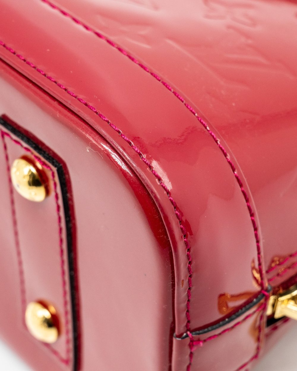 AAA Replica Louis Vuitton LV ALMA BB PATENT RED GHW