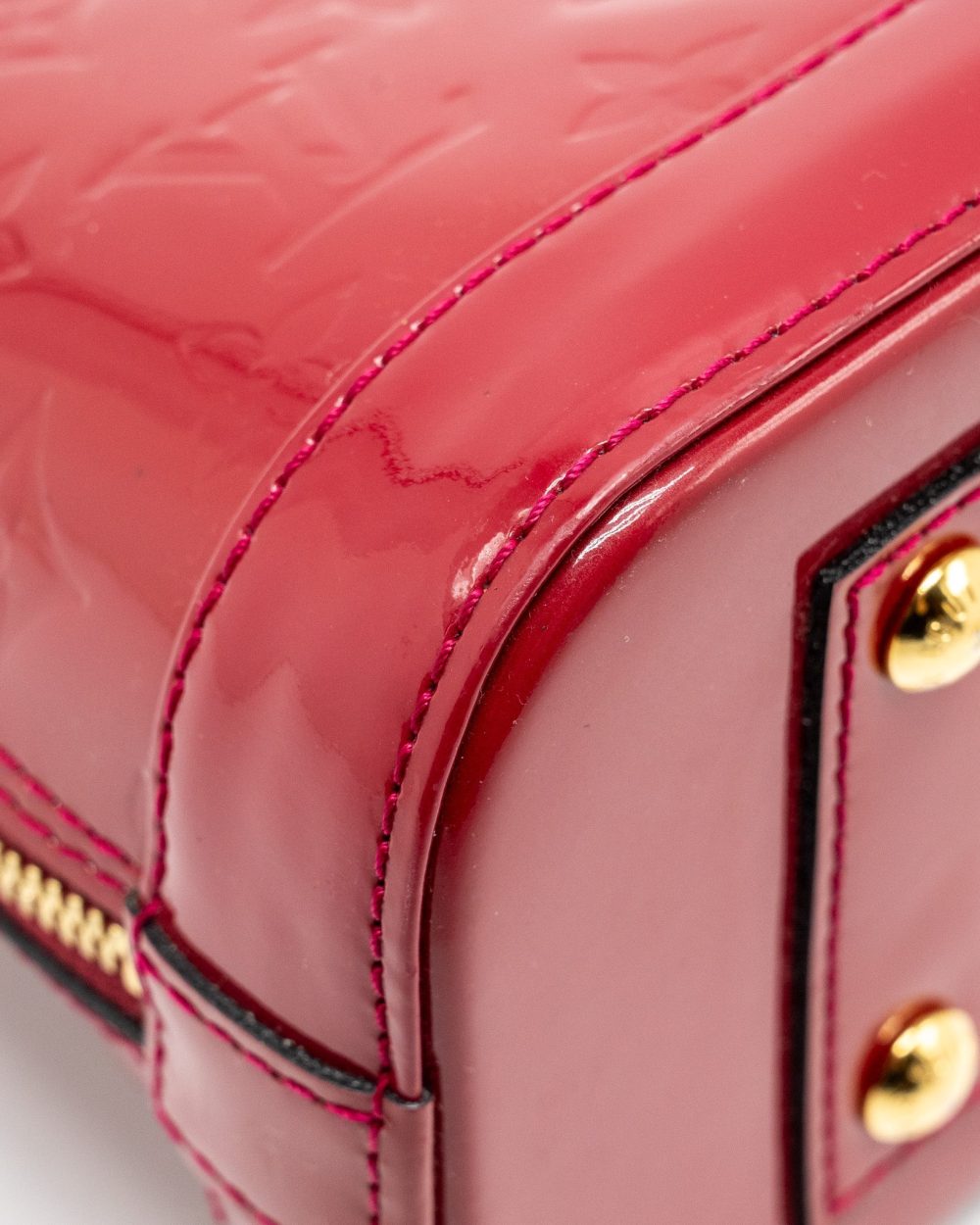 AAA Replica Louis Vuitton LV ALMA BB PATENT RED GHW