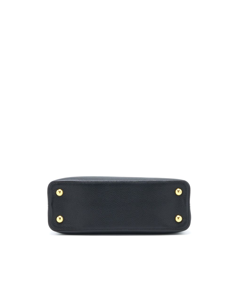 AAA Replica Louis Vuitton LV CAPUCINES MM TAURILLON BLACK GHW
