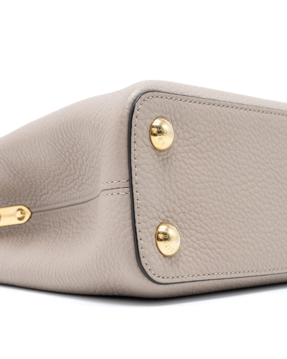 AAA Replica Louis Vuitton LV CAPUCINES BB TAURILLON GALET GHW