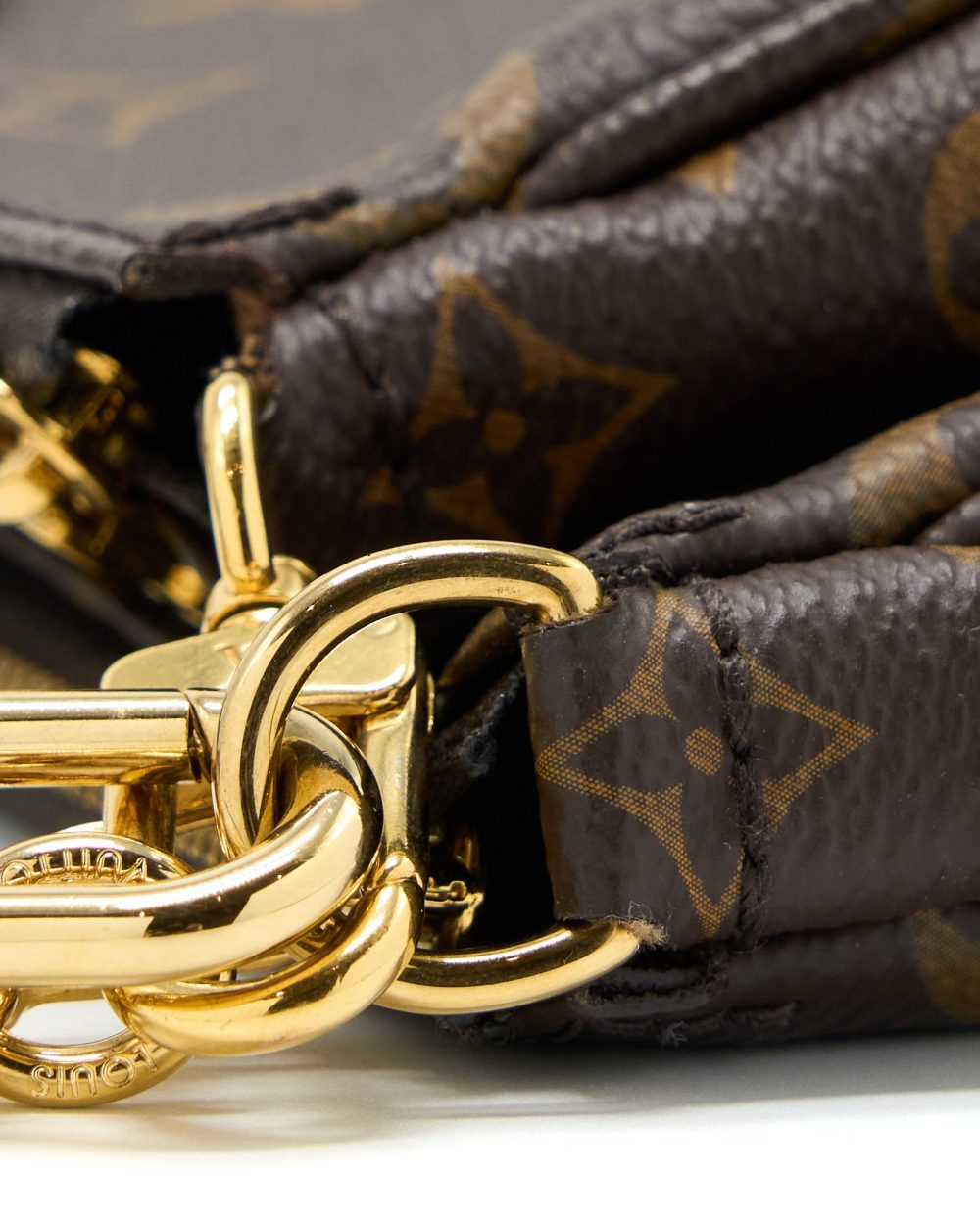AAA Replica Louis Vuitton LV MULTI POCHETTE WITH KHAKI STRAP GHW