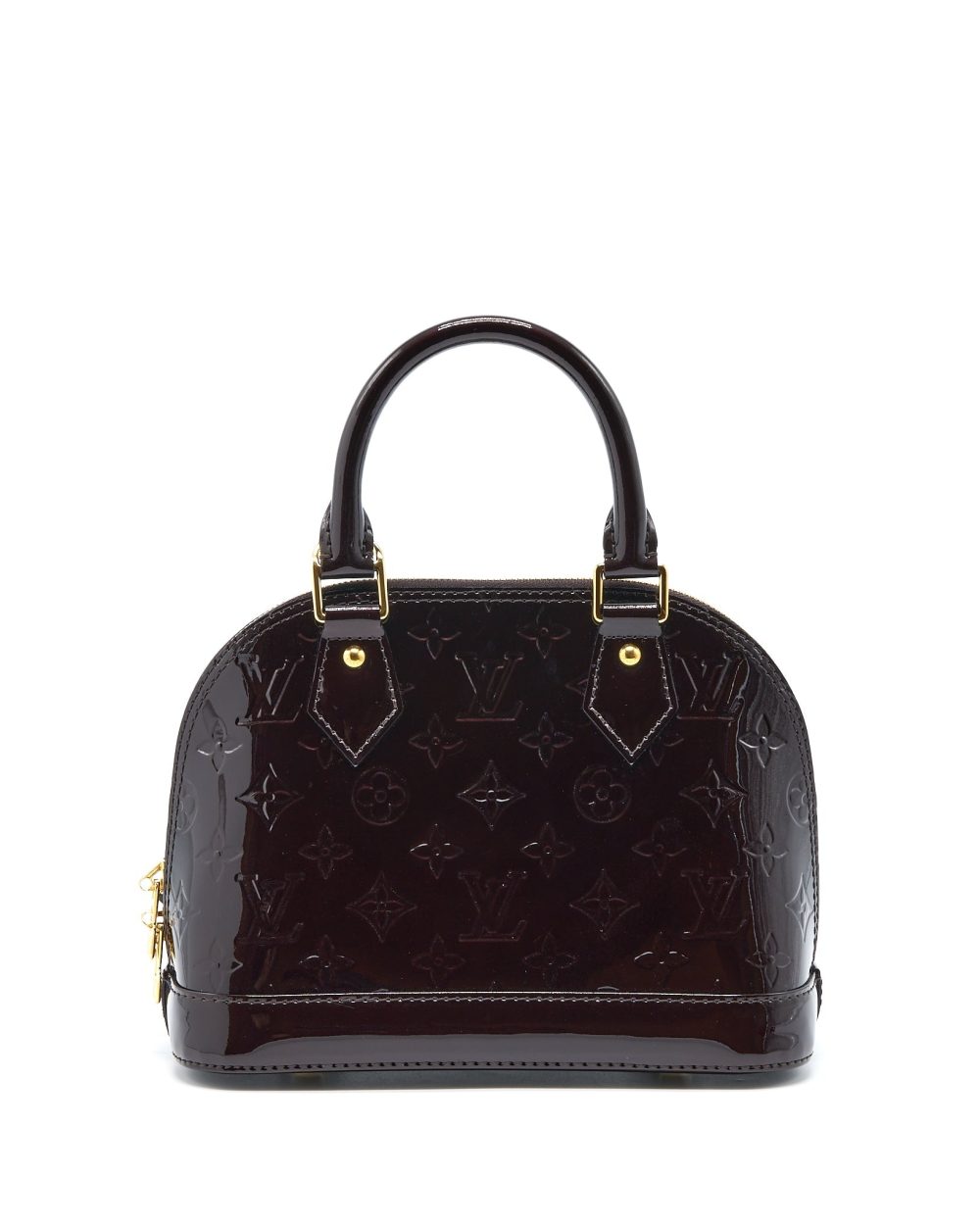 AAA Replica Louis Vuitton LV ALMA BB MONOGRAM VERNIS AMARANTE RED GHW (2022 VERSION)