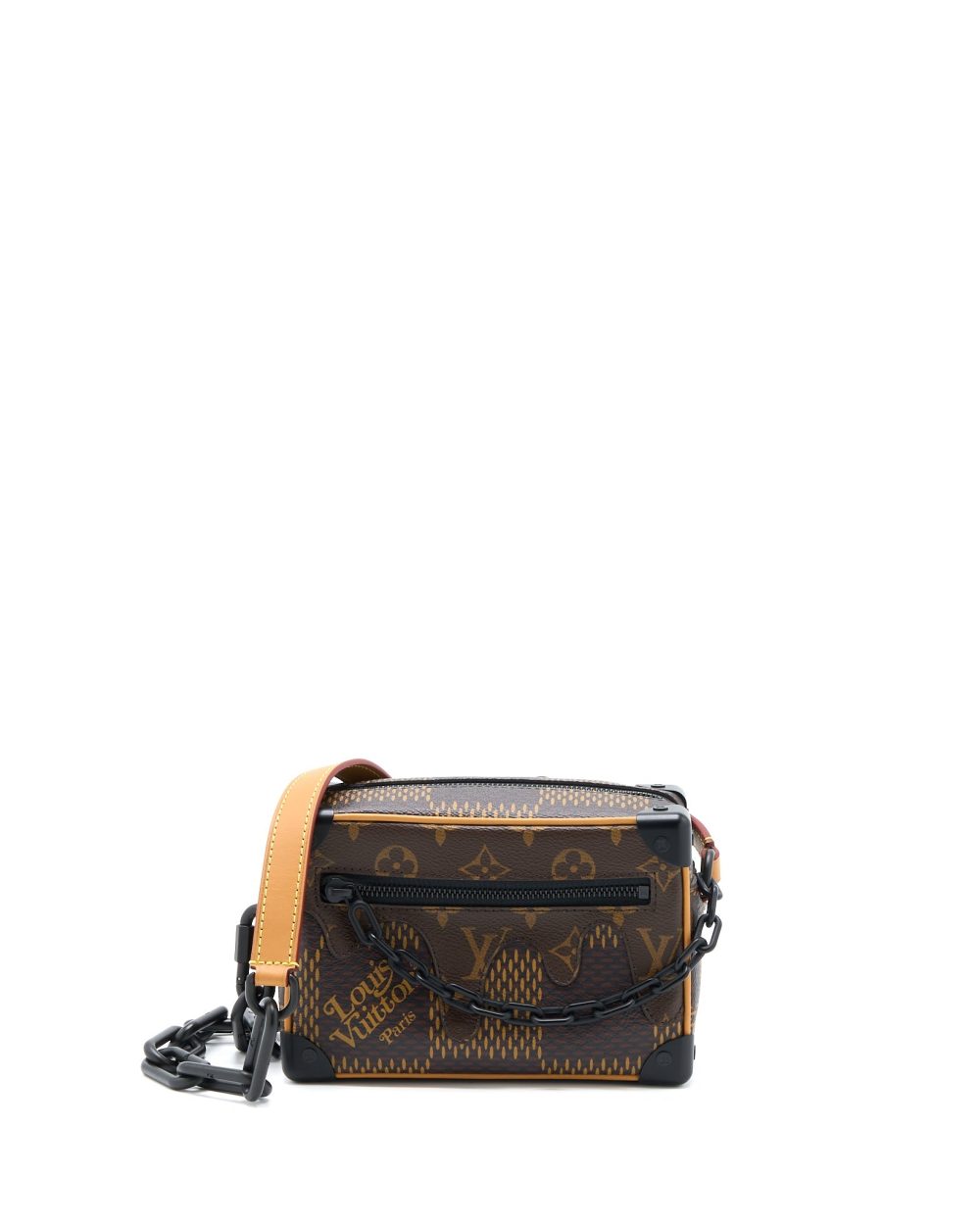AAA Replica Louis Vuitton LV X NIGO MINI SOFT TRUNK DAMIER EBENE MATTE BLACK HARDWARE