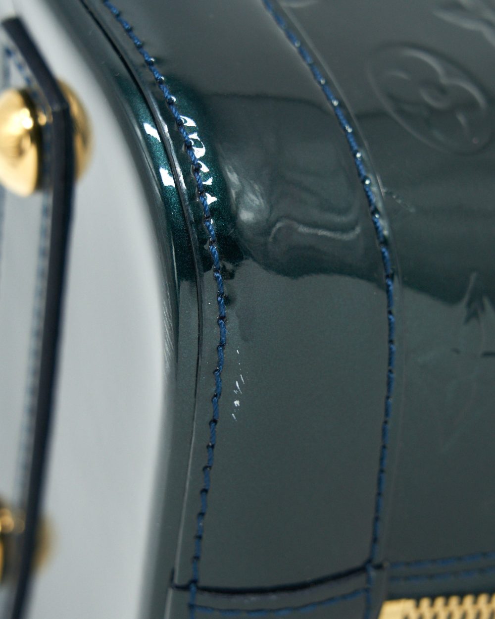 AAA Replica Louis Vuitton LV ALMA PM IN PATENT FORREST GREEN