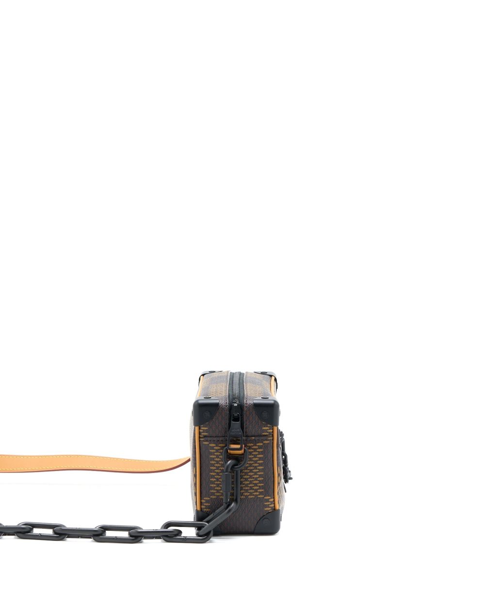 AAA Replica Louis Vuitton LV X NIGO MINI SOFT TRUNK DAMIER EBENE MATTE BLACK HARDWARE