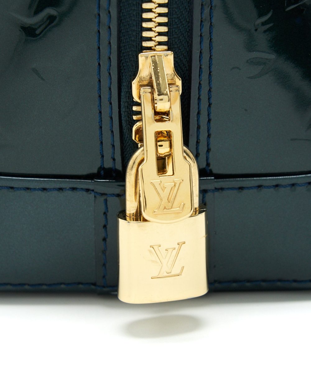 AAA Replica Louis Vuitton LV ALMA PM IN PATENT FORREST GREEN