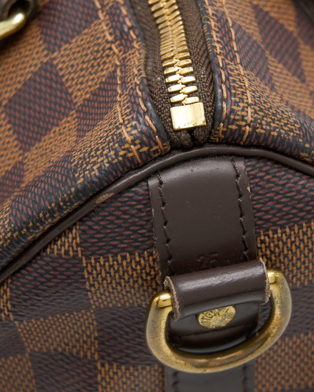 AAA Replica Louis Vuitton LV SPEEDY BANDOULIERE 25 DAMIER EBENE CANVAS GHW