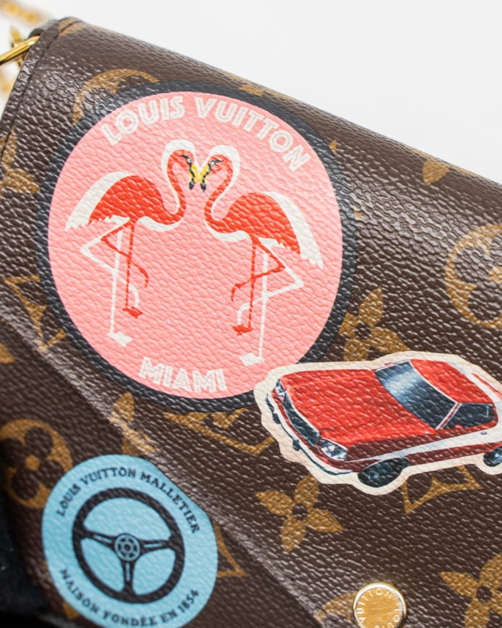 AAA Replica Louis Vuitton LV FÉLICIE POCHETTE LIMITED EDITION MONOGRAM CANVAS GHW