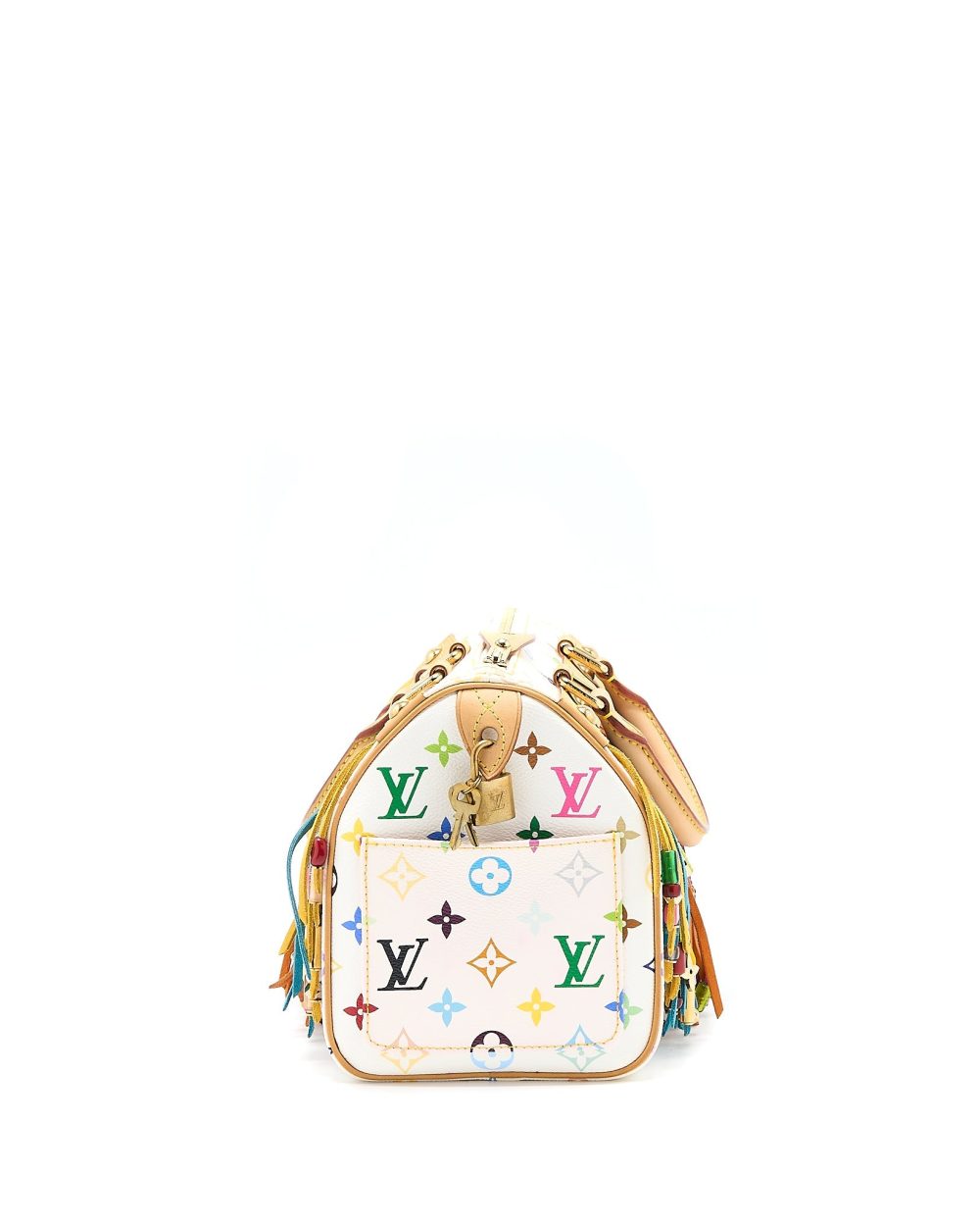 AAA Replica Louis Vuitton LV VINTAGE SPEEDY 25 LIMITED EDITION WHITE/MULTICOLOUR GHW