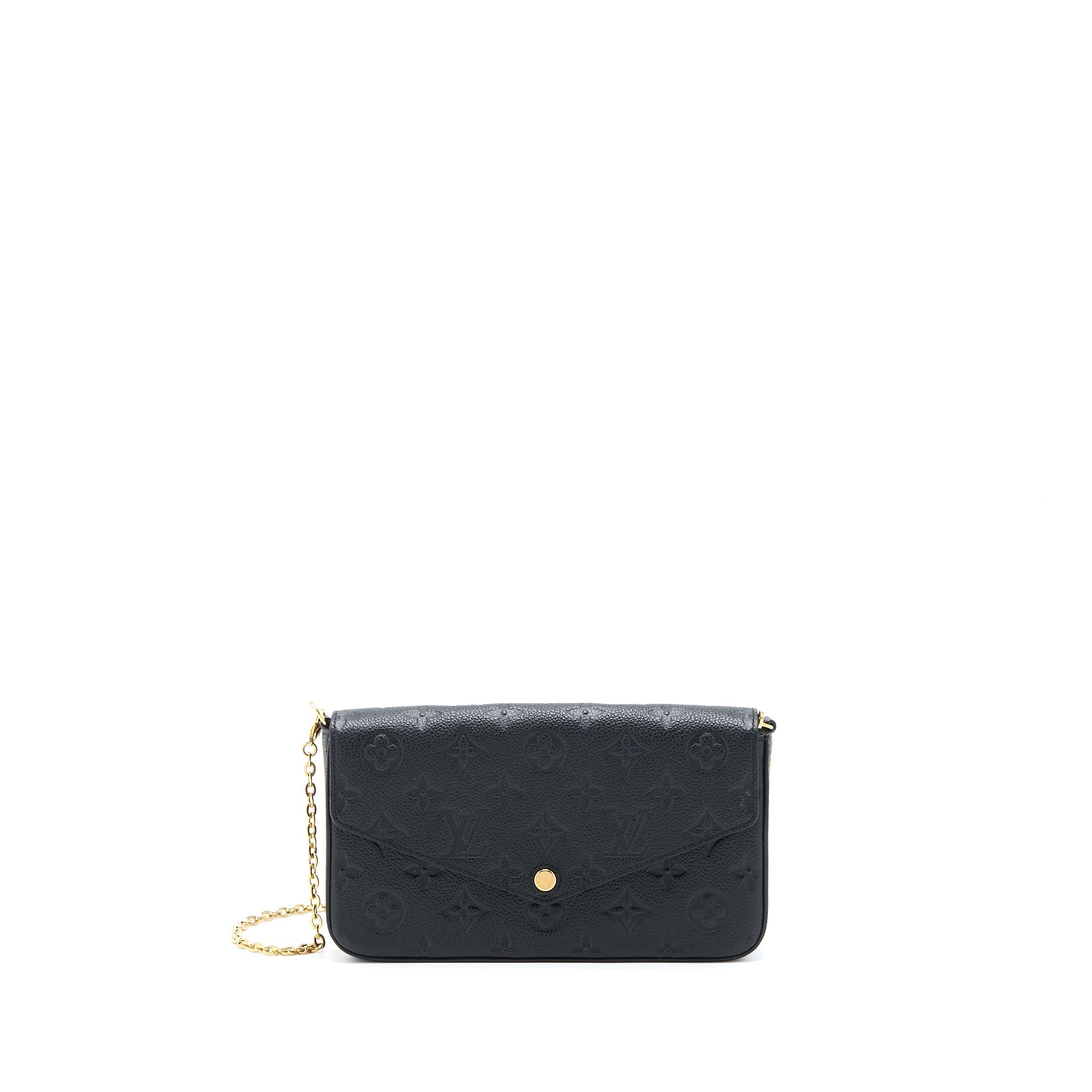 AAA Replica Louis Vuitton LV FELICIE POCHETTE MONOGRAM EMPREINTE BLACK GHW