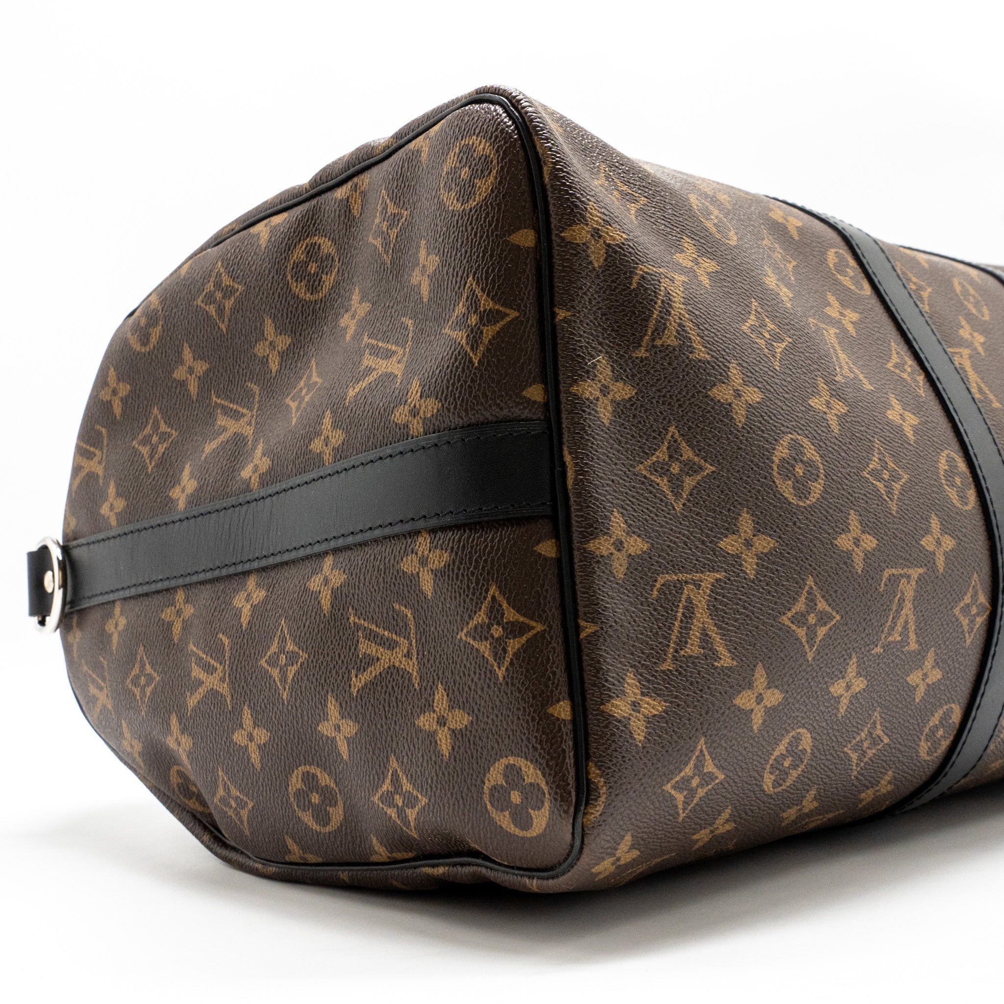 AAA Replica Louis Vuitton LV KEEPALL BANDOULIERE 45 MONOGRAM MACASSAR SHW