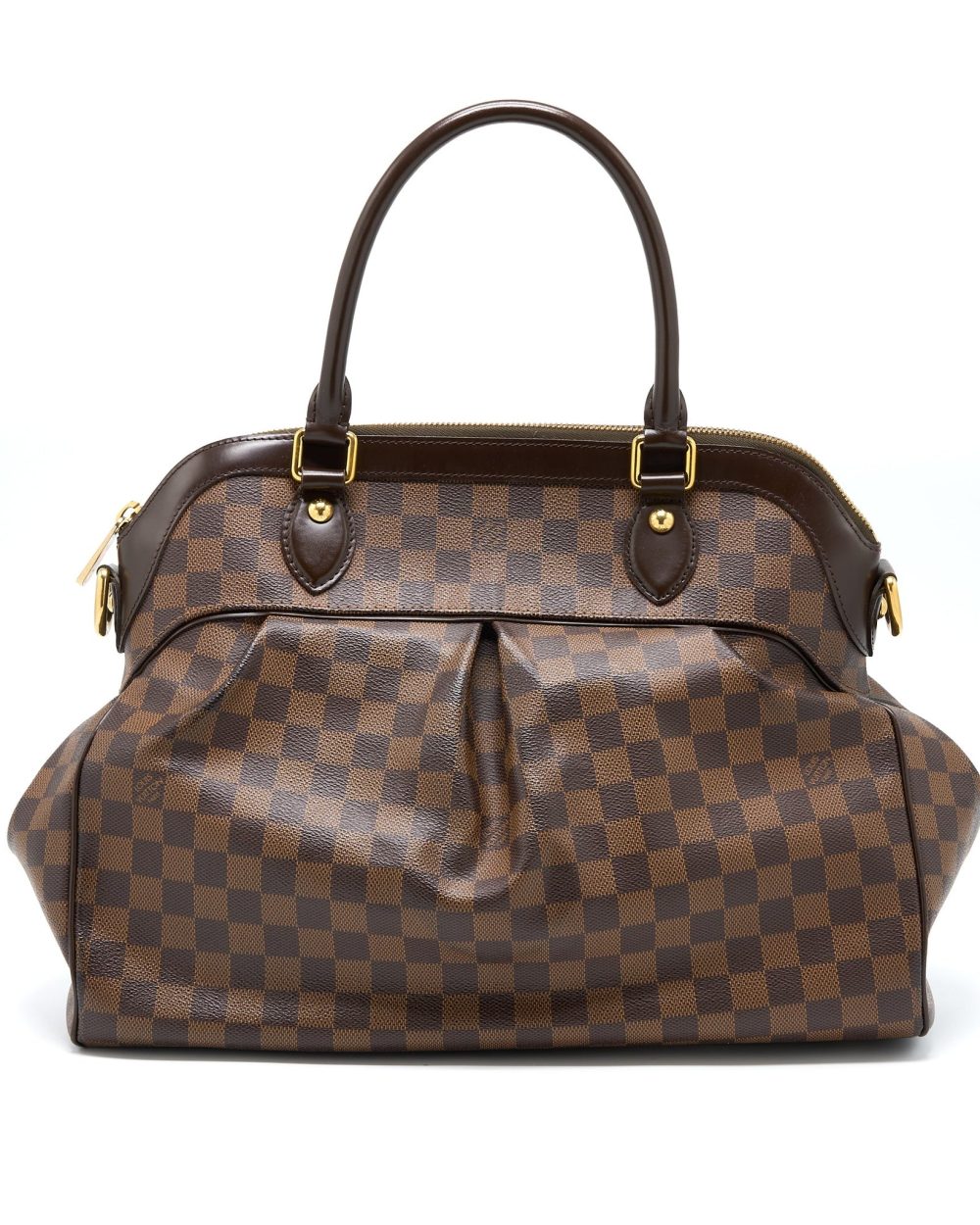 AAA Replica Louis Vuitton LV TREVI BAG DAMIER EBENE CANVAS GHW