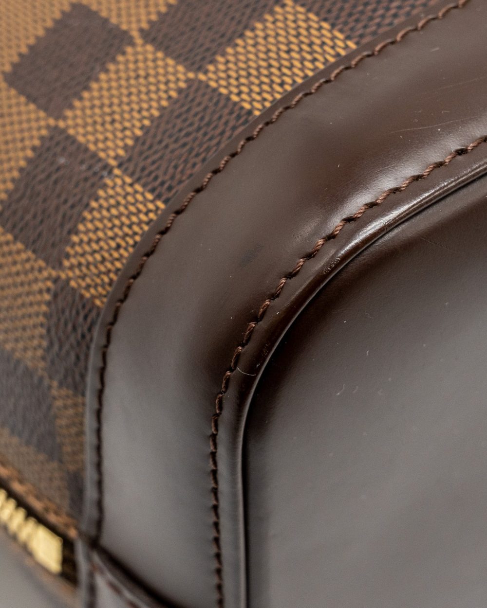 AAA Replica Louis Vuitton LV ALMA PM DAMIER EBENE CANVAS GHW