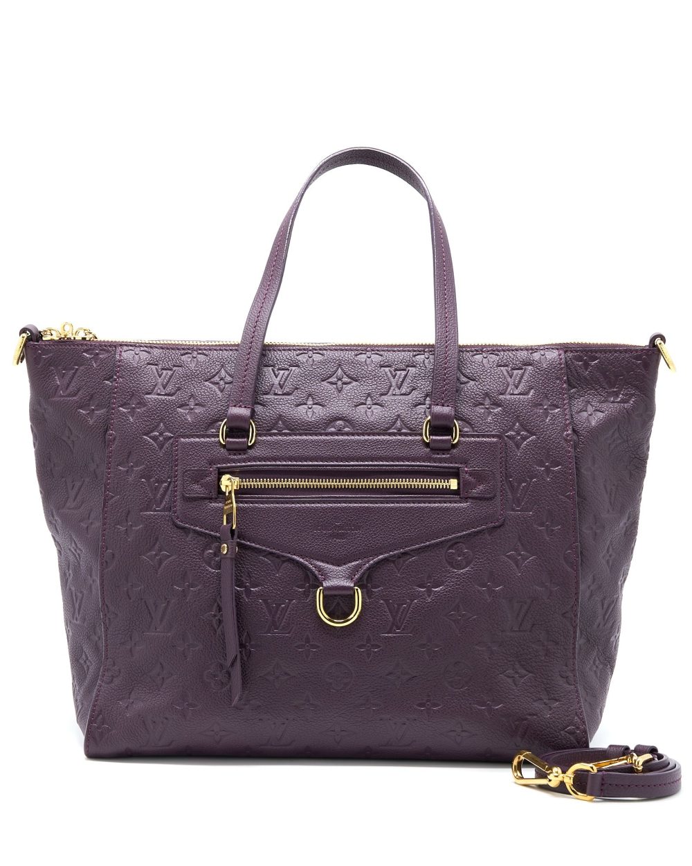 AAA Replica Louis Vuitton LV PETILLANCE TOTE BAG MONOGRAM EMPREINTE DARK PURPLE GHW
