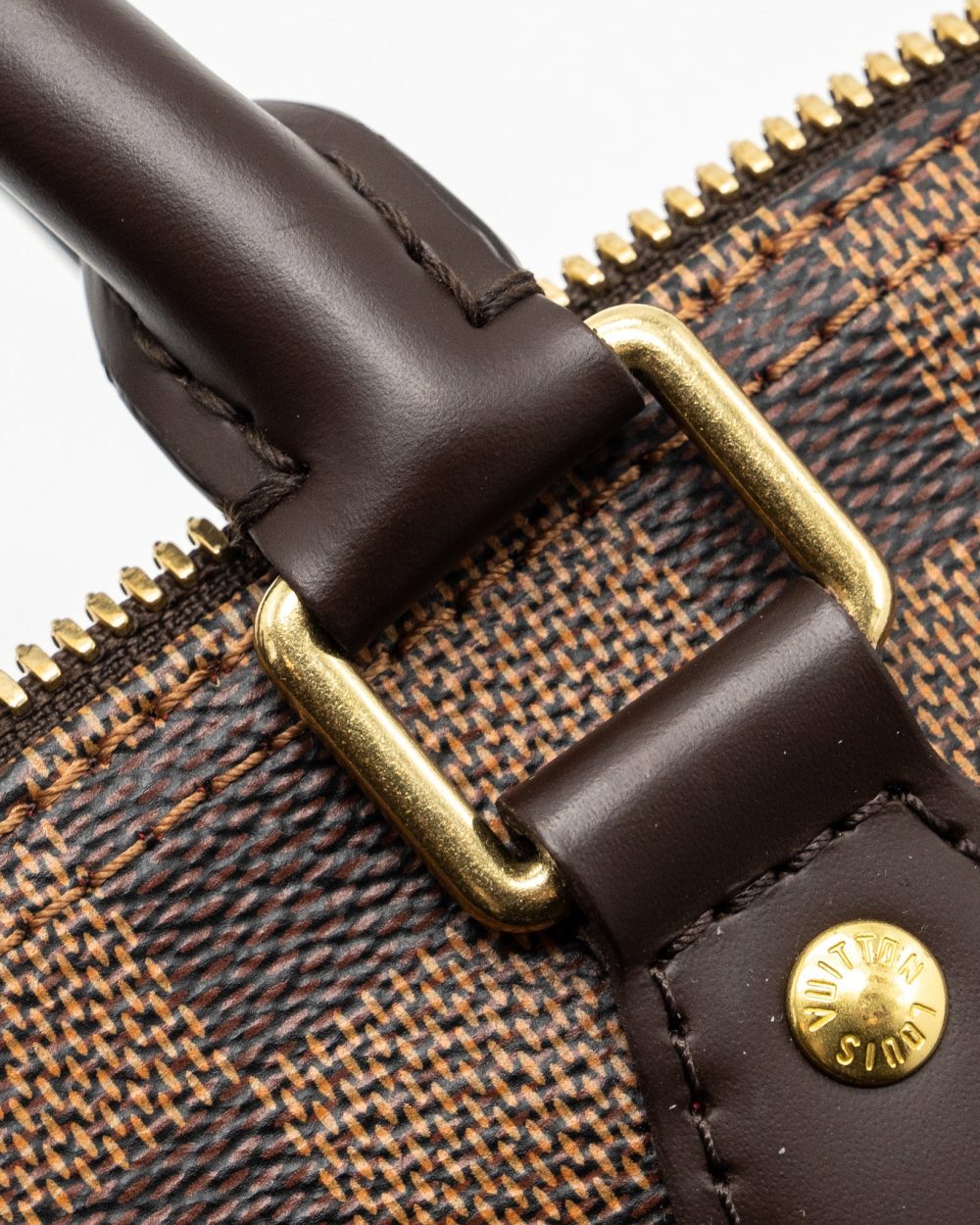 AAA Replica Louis Vuitton LV SPEEDY BANDOULIERE 25 DAMIER EBENE CANVAS GHW(NEW VERSION)