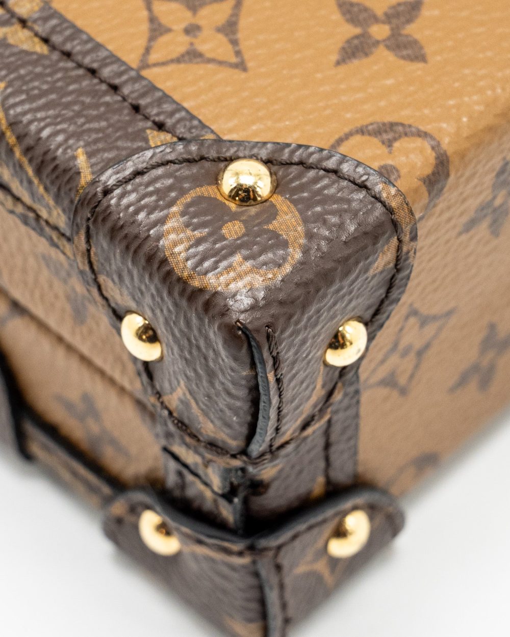 AAA Replica Louis Vuitton LV PETITE MALLE MONOGRAM REVERSE CANVAS GHW