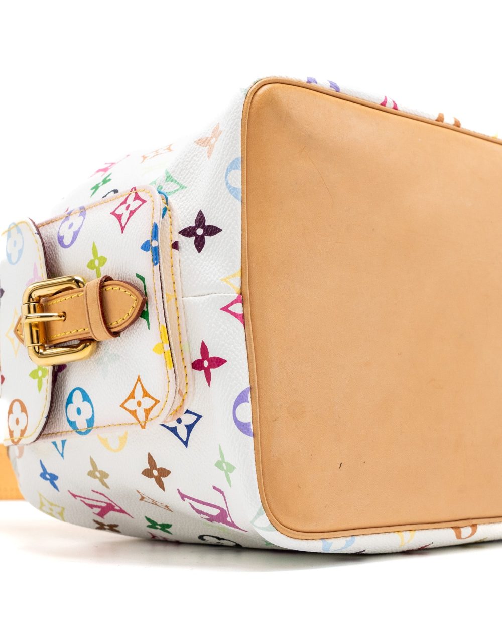 AAA Replica Louis Vuitton LV PETIT NOE WHITE MULTICOLOUR MONOGRAM CANVAS GHW