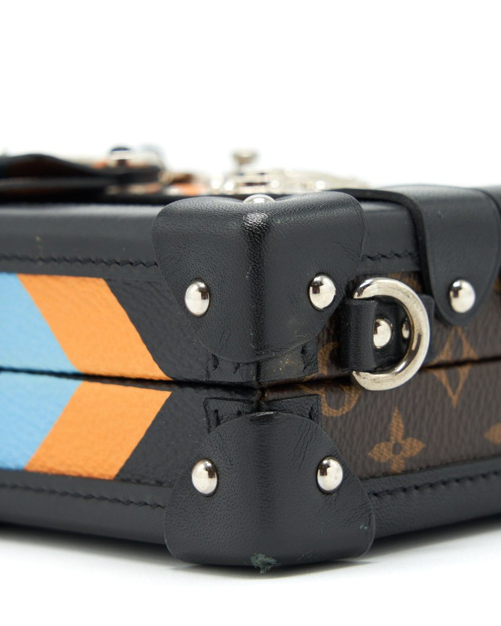 AAA Replica Louis Vuitton LV PETIT MALLE LIMITED EDITION MONOGRAM CANVAS / BLACK / BLUE / YELLOW